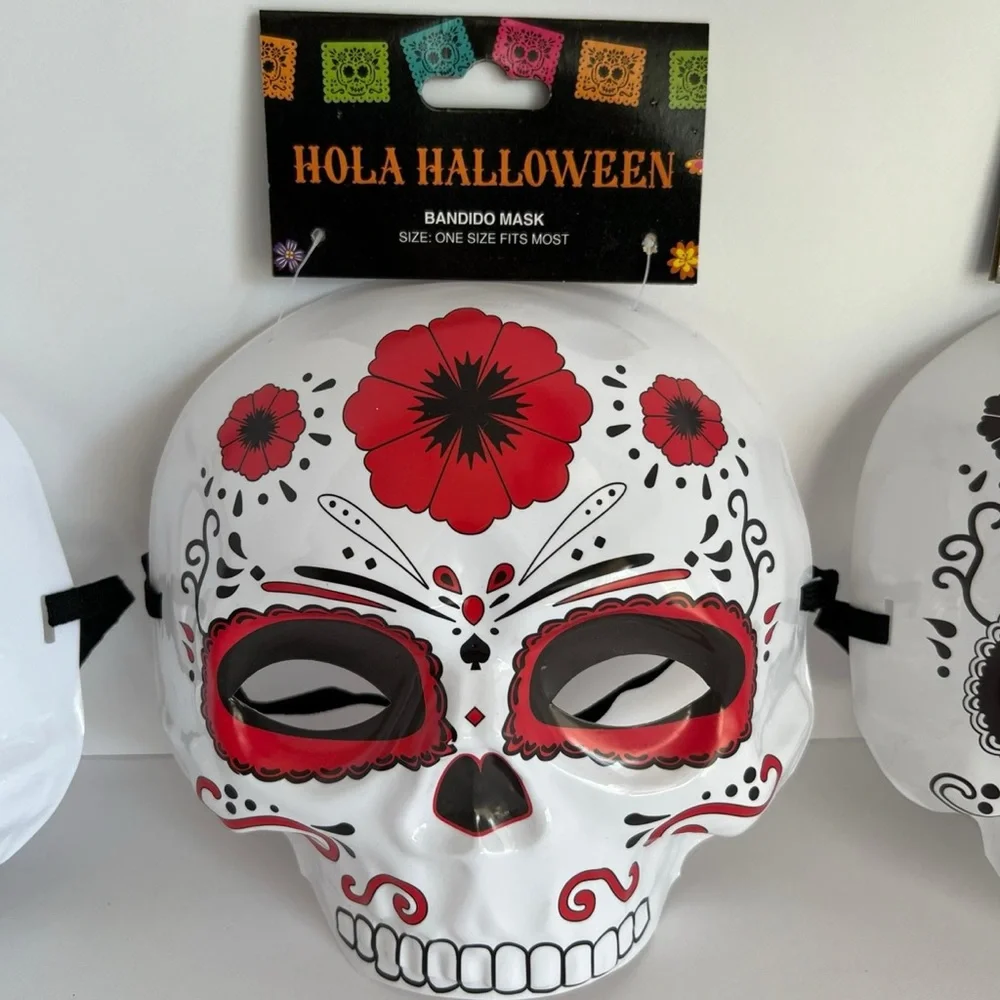 New With Tags 3x Bandido Mask Halloween